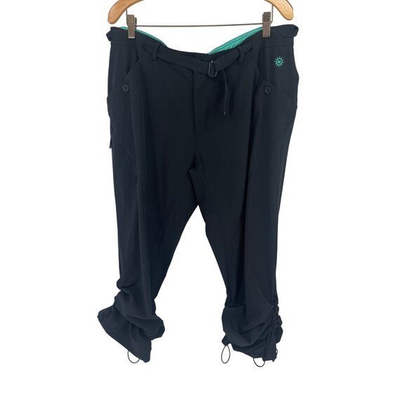 Magellan Womens Black Convertible Hiking Pants Size 16 drawstrings - Picture 1 of 3